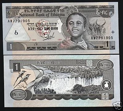 ETHIOPIA 1 BIRR P-46A 1997 x 100 Pcs Lot BUNDLE UNC Animal BEE BIRD PACK NOTE - Image 1 of 3