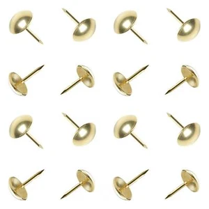 Polsternägel - Messing versilbert - Premium hohe gewölbte Heftklammern - Made in Germany - Bild 1 von 11