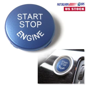 For BMW E90 E91 E60 E84 E83 E71 Blue Engine Start-stop Push Button Replace Cover - Picture 1 of 12