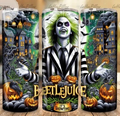 💚 Beetlejuice 20oz Tumbler Stainless Travel Tumbler Cup - Image 1 of 3