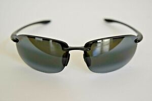 Maui Jim Ho'okipa Black Gray Mirrored Polarized MJ407-02  64-17-130 Sunglasses