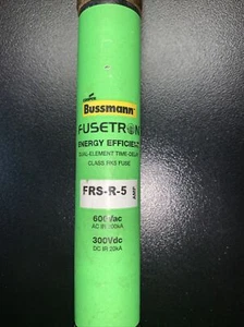 TESTED BUSSMANN FUSETRON FRS-R-5 FRS R 5 FUSES ENERGY EFFICIENT 600V - Picture 1 of 4