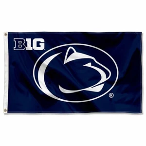 Penn State Nittany Lions Blue Background Team Logo BIG Flag 3x5 FT Banner - Picture 1 of 1