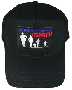 TO ALL OUR TROOPS I THANK YOU HAT VETERAN YELLOW RIBBON STAND MILITARY SUPPORT - Picture 1 of 1