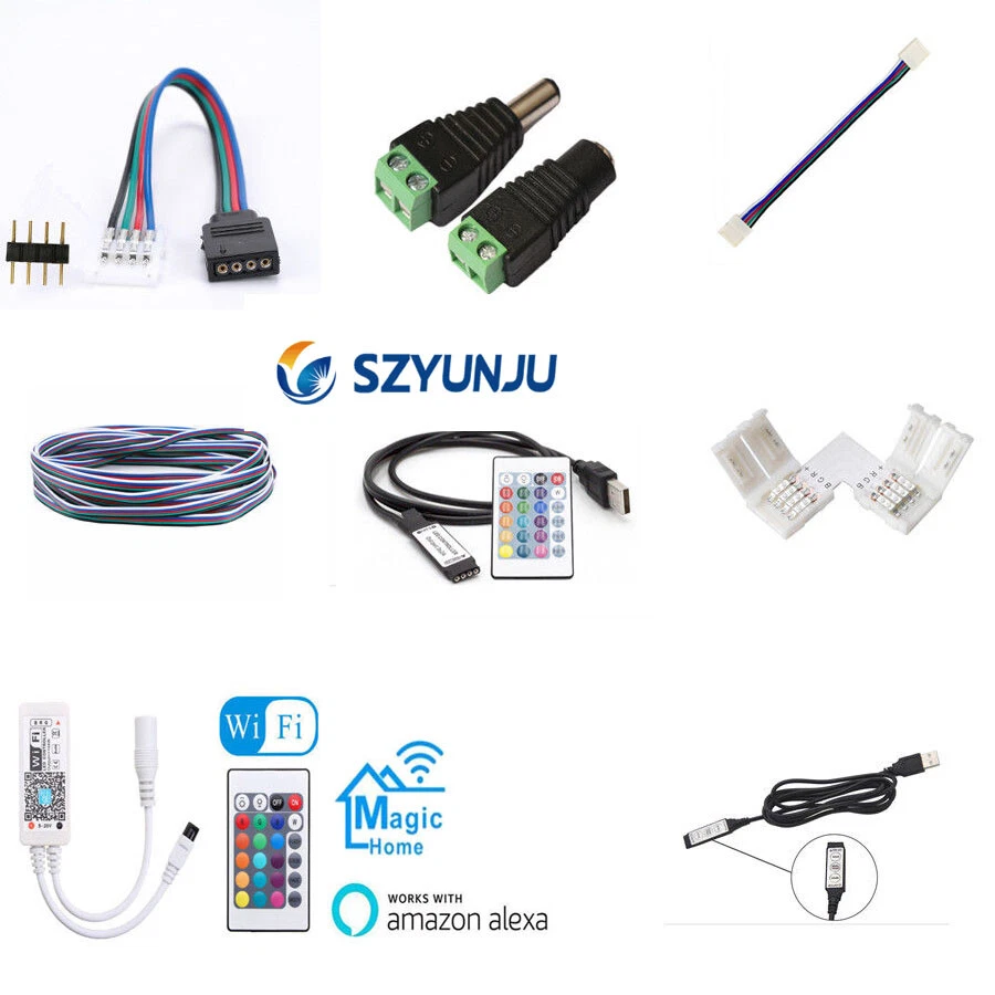 2Pin 4Pin 5Pin Strip Light Connector for RGB RGBW LED Clip Connector Cable - Image 1 of 1