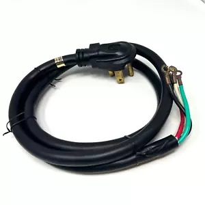 GE E72389-F RANGE and DRYER POWER SUPPLY CORD 6FT LENGTH / 4 WIRES / 4 PRONG - Picture 1 of 5
