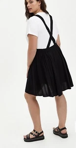 Torrid Mini Skirtall - Challis Black Size 0 12 Large NWT - Picture 1 of 3