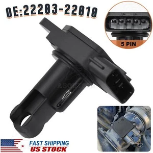 Mass Air Flow Meter MAF Sensor 22204-22010 5pin Fit For Toyota Denso Lexus Scion - Picture 1 of 15