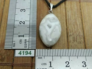 Pendentif AGATE CRAZY LACE + cordon reglable bijou original naturel pierre - Imagen 1 de 2