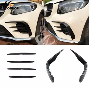 Front Bumper Splitter Canard Fins For GLC Class X253 GLC260 300 GLC43 AMG - Foto 1 di 7