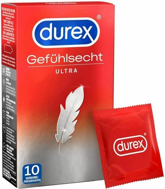 Durex Gefühlsecht Ultra Kondome 10 Stücke