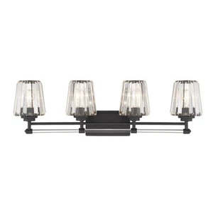 Savoy House Garnet 4-Light Bathroom Vanity Light, Matte Black - 8-6001-4-BK - Picture 1 of 1