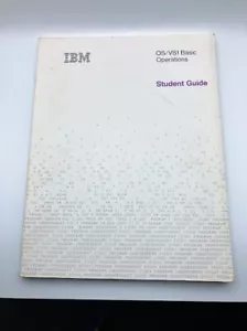 Vintage IBM OS/VS1 Basic Operations Student Guide 1972 Computer Programming - Picture 1 of 6