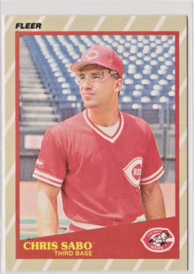 Chris Sabo Cincinnati Reds Third Base 1989 Fleer SUPERSTARS Card # 35 Near Mint - Image 1 of 3