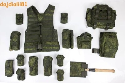 Replica Russian 6SH117 Molle Bag EMR Green Camo Tactical Vest Combat Equipment