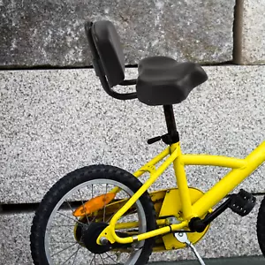 Fahrradsattel Sitz + Rückenlehne Fahrrad extra breit Komfort Lederpolster weich gepolstert - Bild 1 von 8