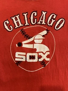Vintage 70s Chicago White Sox Single Stitch Red Screen Stars T-Shirt Size Small - Picture 1 of 11
