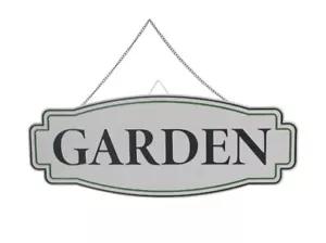 New Metal Tin Sign "Garden" Rustic Look of Farm Ranch Country Home Inn Decor - Picture 1 of 15