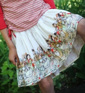 NWT Sz 8, 12 Paper Wings Girls Pied Piper Skirt Cotton Twill - Picture 1 of 3