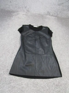 Bailey44 Shirt Womens Small Black Faux Leather Short Sleeve Tee - Picture 1 of 7