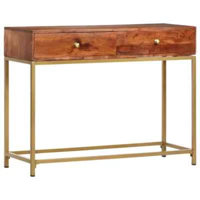 NNEVL Console Table 100x35x76 cm Solid Wood Acacia - Image 1 of 4