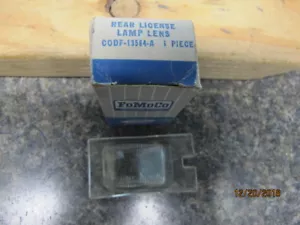 1960-1965 Ford NOS Rear License Plate Light Lens Part C0DF-1356A Brand New Ford - Bild 1 von 4