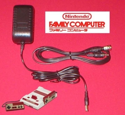 AC Power Supply + 6Ft AV Cable + RF TV Adapter for Japanese Famicom System NEW - Image 1 of 3