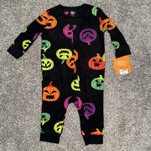 NWT Hyde And Eek Infant Baby Fleece Halloween Pumpkin Sleeper Size 3-6 Months - Picture 1 of 2