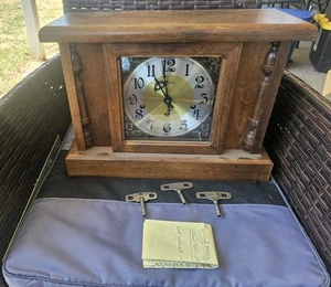 Orologio Vintage Ansonia 77 Mantello Con 3 Chiavi Usato Non Testato Condizioni - Foto 1 di 22
