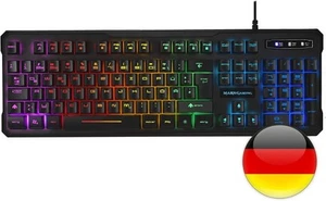 Mars Gaming MK218DE, H-Mech RGB Tastatur, 9 Lichteffekte, Antighosting, Schwarz, - Bild 1 von 7