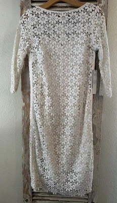 Vestido Floral Blanco Óptico B13 Worth New York Talla 4 ¡NUEVO CON ETIQUETAS! Foto 1 de 4