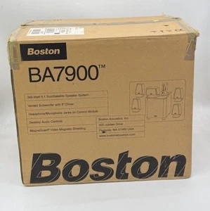 Boston Acoustics BA7900 Speaker System Subwoofer 5 Speakers Controls All Wiring - Picture 1 of 4
