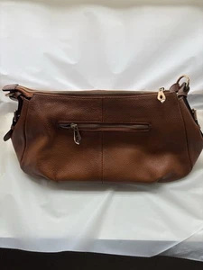 Schultertasche Kattee Pebbled carmel braun Leder. - Bild 1 von 12