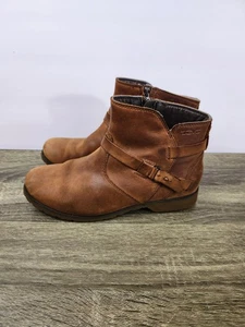 Teva de la Vina Damengröße 9 braune wasserdichte Leder-Stiefeletten Stiefel - Bild 1 von 9