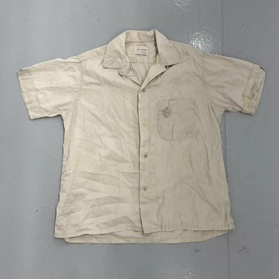 Vintage 60s Van Heusen Cream Cotton Loop Collar 1960s True Vintage - Image 1 of 4