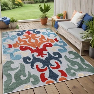 Indoor Outdoor Area Rug, Floor Decor for Patio, Balcony, Pool, Entryway, Porc... - Picture 1 of 8