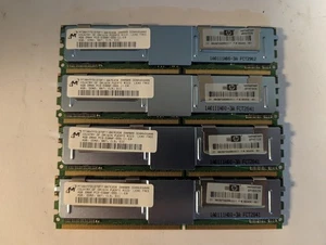 16GB Kit 4x 4GB Micron 8GB 2RX4 PC2-5300F-555-11-E0 DDR2 Server Memory RAM - Picture 1 of 3