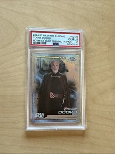 Topps 2024 Chrome Star Wars Count Dooku Hoth Ice Blue Frozenfractor -5/0 - Picture 1 of 2