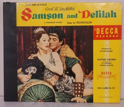 HEAR👂Samson And Delilah Victor Young OST Soundtrack Decca Album 747 4X 78 RPM E - Image 1 of 4