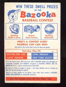 1957 Topps Baseball Contest Card May 4th - Picture 1 of 2