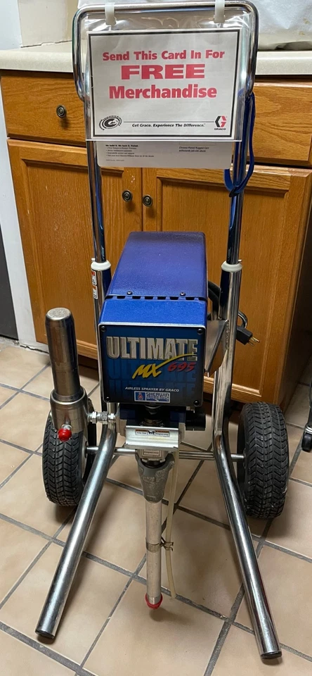 Новый безвоздушный распылитель Graco MX 695 Contractor с пистолетом, шлангом и наконечником в комплекте все новые из старых запасов - Изображение 1 из 4