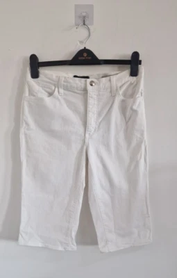 NYDJ White Cropped Jeans US 6 UK 10 Capri Lift Tech Denim Studded womens Stretch - Image 1 of 4