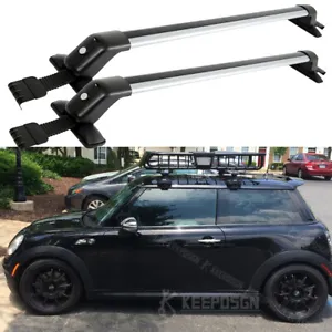 For Mini Cooper 44" Roof Rack Aluminum Cross Bar Luggage Cargo Carrier with Lock - Picture 1 of 14