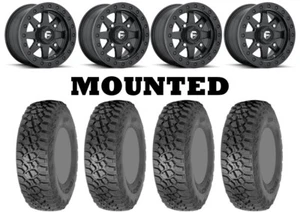 Kit 4 ITP Tenacity XNR 33x9.5-15 on Fuel Maverick Beadlock Matte Black D936 550 - Picture 1 of 5