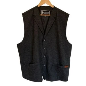 Outback Trading Co. Mens Jessie Vest Size 3XL Gray Herringbone Button Front - Picture 1 of 11