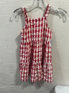 Okie Dokie Red Checkered Sundress Size 5T New - Picture 1 of 5