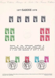 Document Philatélique 1er Jour : 29 1978 - Sabine - Imagen 1 de 1