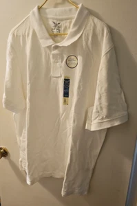 Faded Glory Polo Shirt Men's 2XL 50-52 White Short Sleeve New   DL - Picture 1 of 6