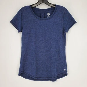 RBX Activewear Top Womens Small Blue Short Sleeve Stretch Fabric - Picture 1 of 13