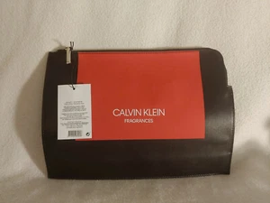 New Calvin Klein Fragrances Makeup Cosmetic Pouch Bag Red Black Promo GWP - Picture 1 of 7